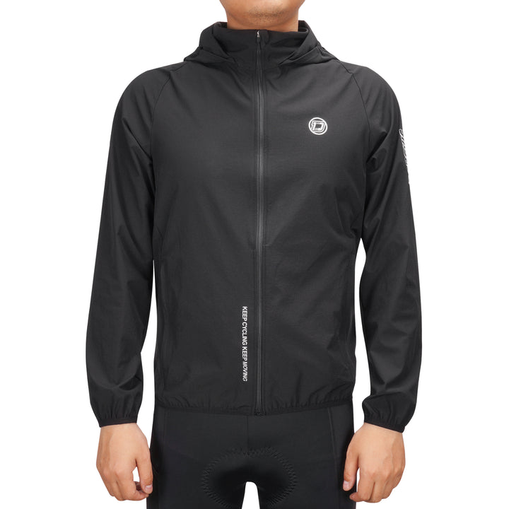 HOODED CYCLING WINDBREAKER JACKET