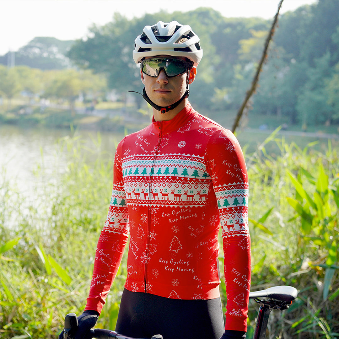 CHRISTMAS LS CYCLING JERSEY