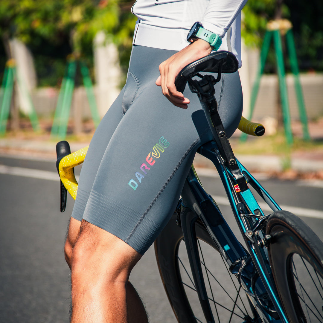 SEAMLESS CYCLING BIB SHORTS-ITALY ELASTIC INTERFACE PAIRS HP PAD