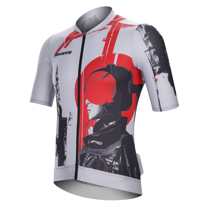 RED ILLUSION CYCLING JERSEY