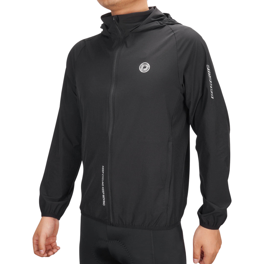 HOODED CYCLING WINDBREAKER JACKET