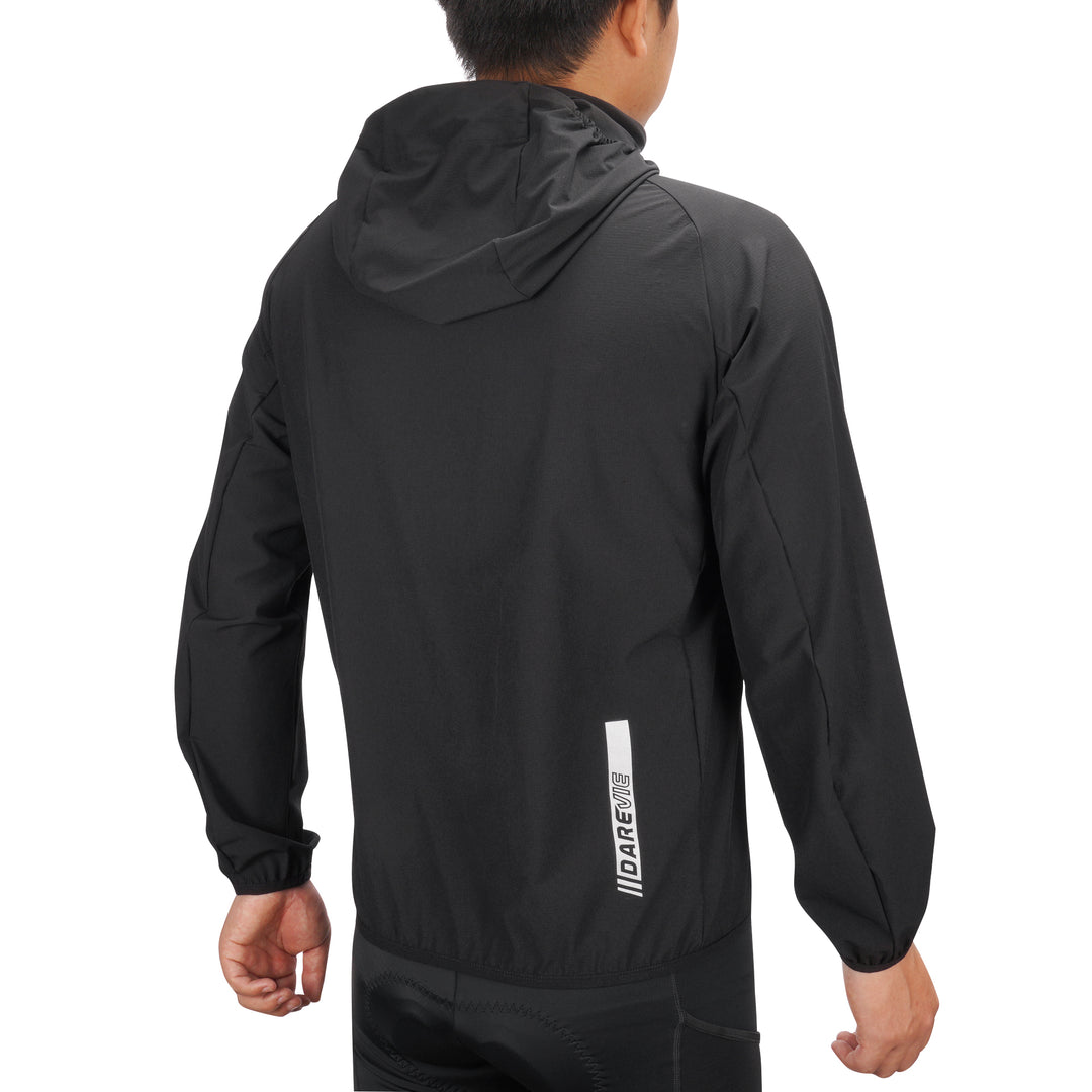 HOODED CYCLING WINDBREAKER JACKET
