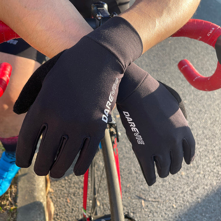 DOUBLE SIDED BRUSHED LONG FINGER CYCLING GLOVES