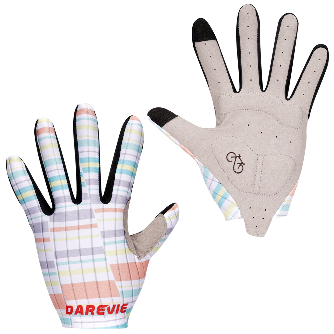 STRIPED LONG-FINGER CYCLING GLOVES
