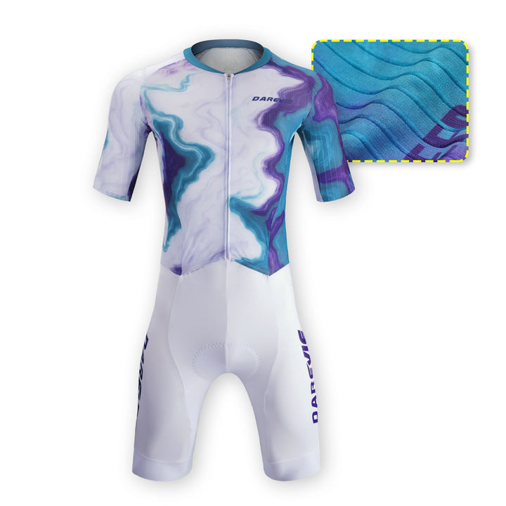 E.C. LUXRIDE AERO CYCLING SKINSUIT-ITALY ELASTIC INTERFACE PAD