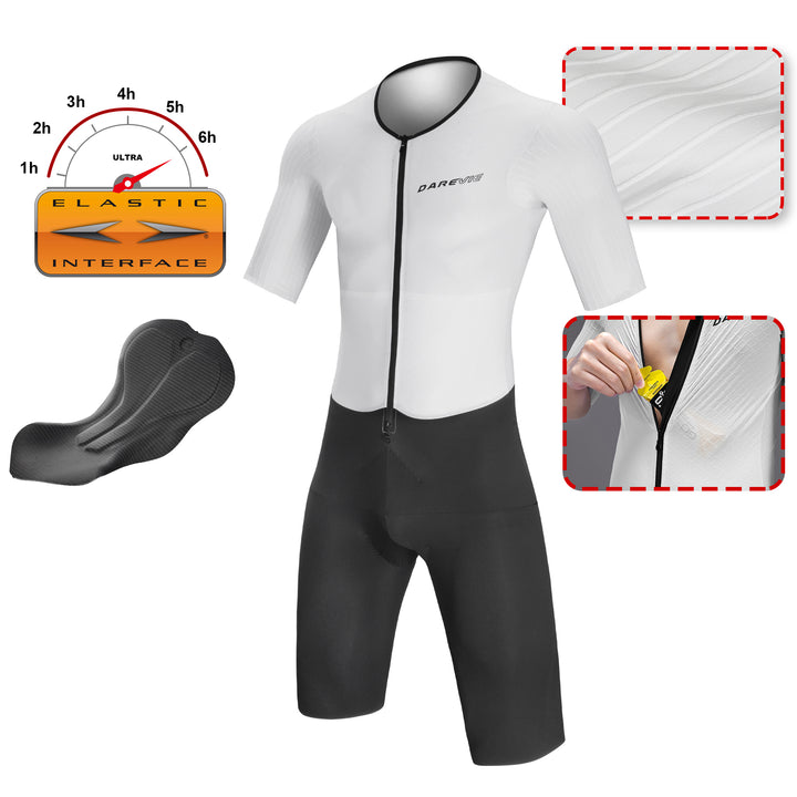 AERO CYCLING SPEED SKINSUIT FRONT POCKETS-ITALY ELASTIC INTERFACE PAD