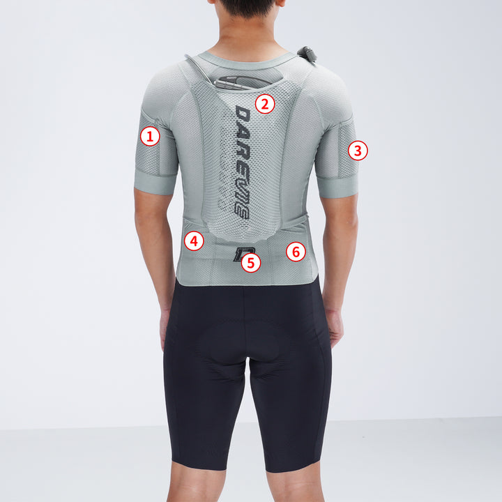 GRAVEL HYDRATION CYCLING SKINSUIT-ITALY ELASTIC INTERFACE PAD