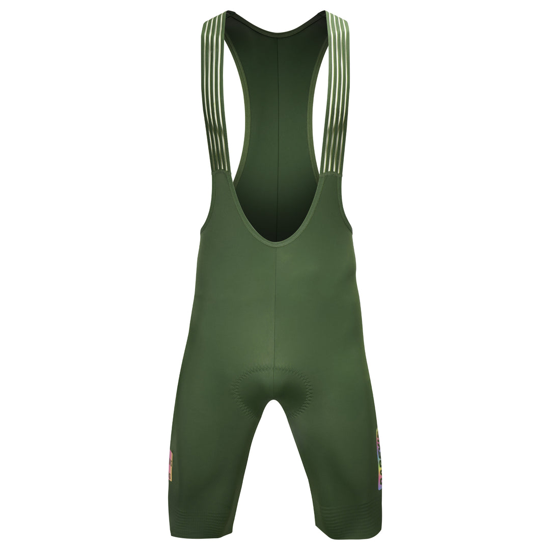 SEAMLESS CYCLING BIB SHORTS-ITALY ELASTIC INTERFACE BASTOGNE PAD
