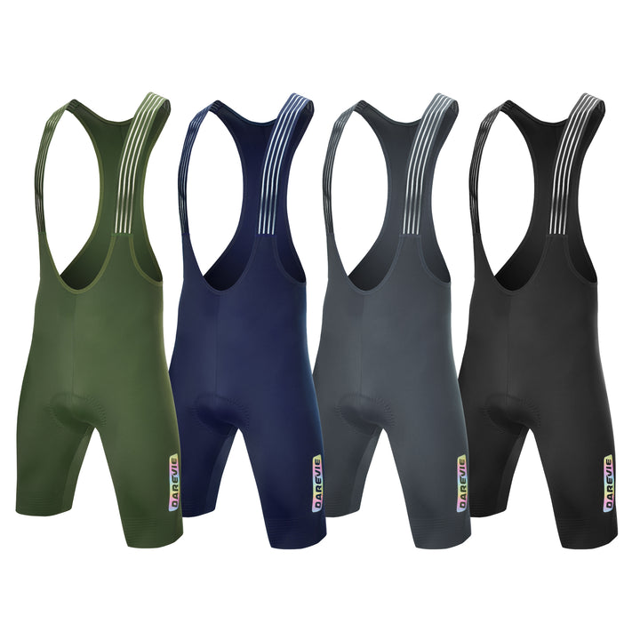 SEAMLESS CYCLING BIB SHORTS-ITALY ELASTIC INTERFACE BASTOGNE PAD