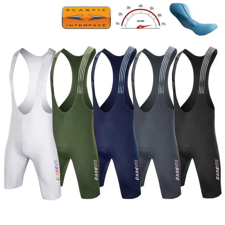 SEAMLESS CYCLING BIB SHORTS-ITALY ELASTIC INTERFACE PAIRS HP PAD