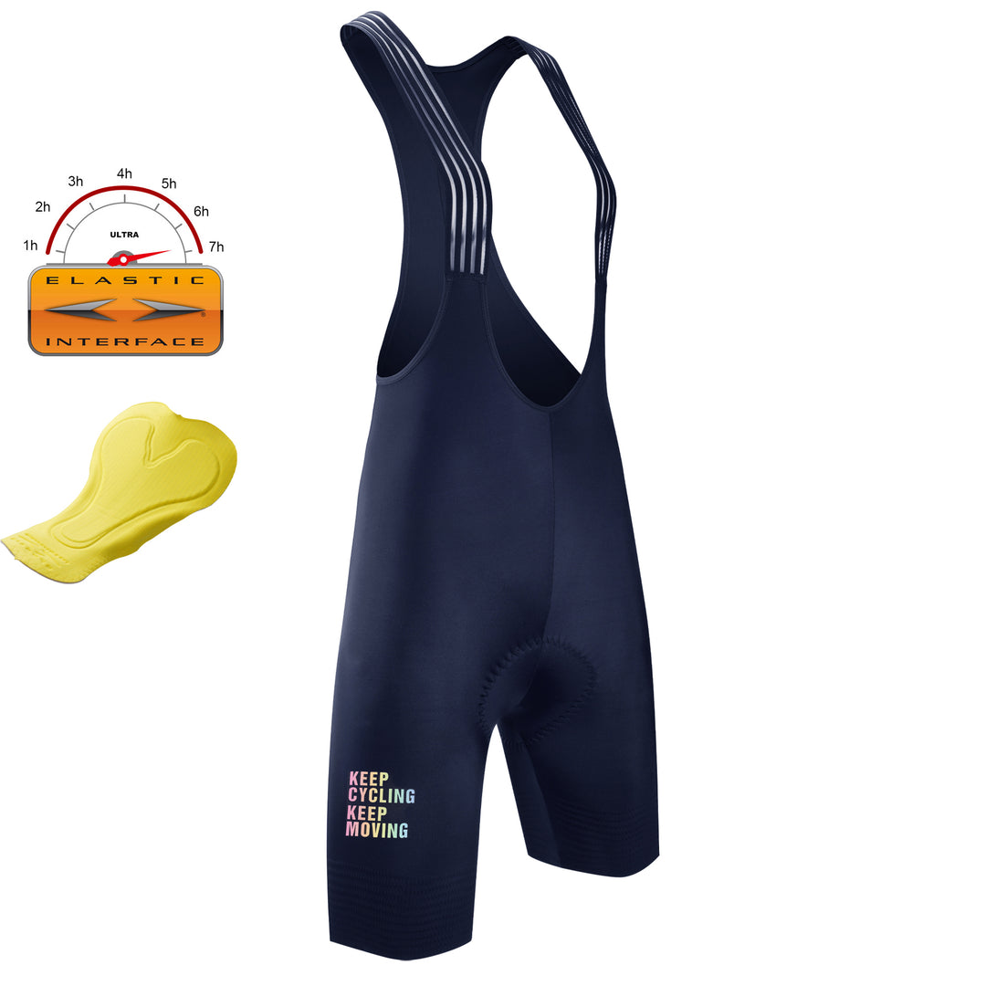 WOMEN'S SEAMLESS CYCLING BIB SHORTS-ITALY ELASTIC INTERFACE PAD