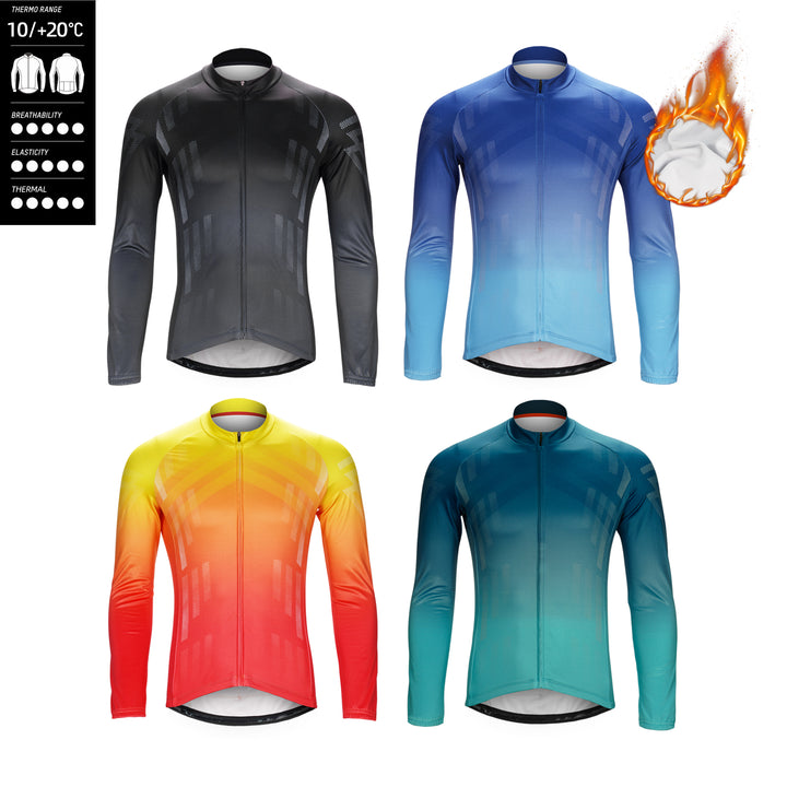 GRADIENT THERMAL FLEECE CYCLING JERSEY