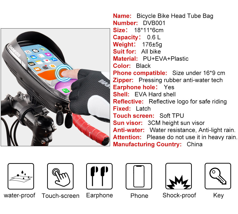 BICYCLE BIKE HANDLE BAR BAG