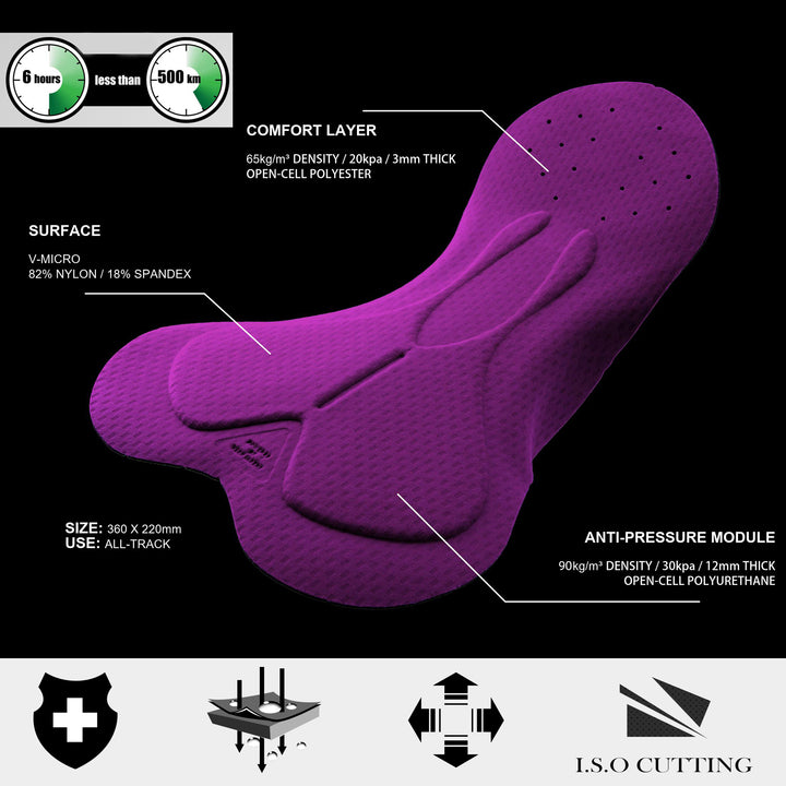 LIFT TINT SEAMLESS CYCLING BIB SHORTS