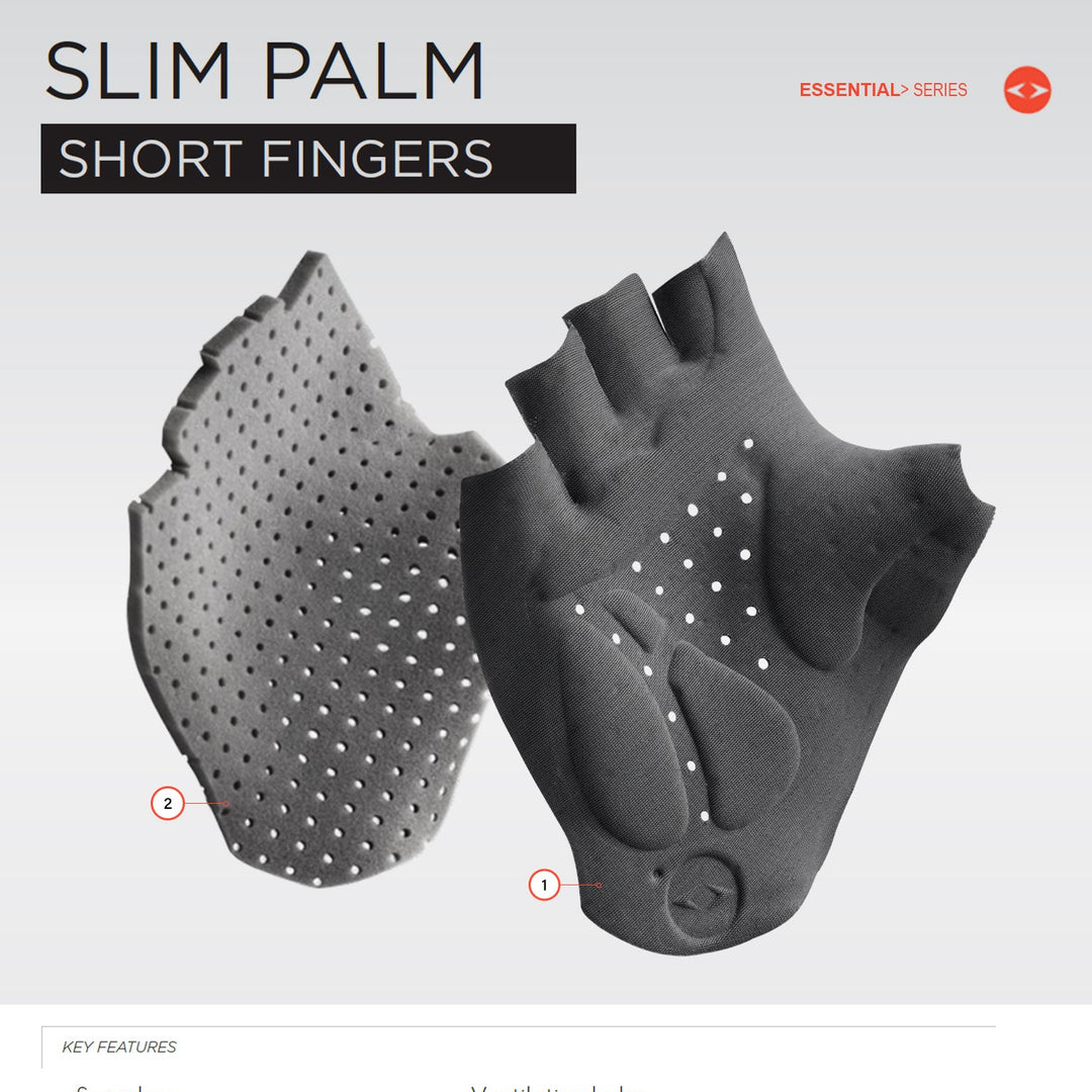 HALF AERO CYCLING GLOVE-ITALY ELASTIC INTERFACE SLIM PALM