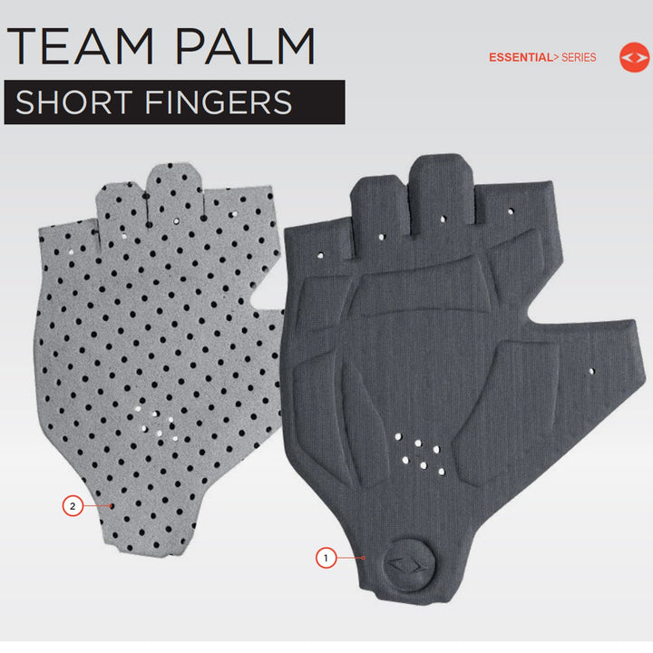 HALF CYCLING GLOVE-ITALY ELASTIC INTERFACE TEAM PALM